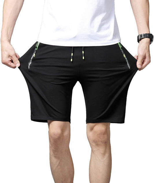 Mens Athletic Shorts with Zip Pockets