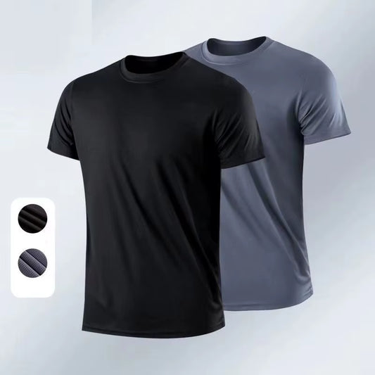 Quick-Drying round Neck Sport T-Shirt Gym Fitness Shirt Trainer Running T-Shirt Men Breathable Sportswear
