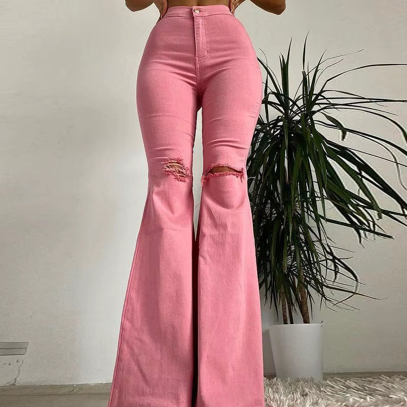 Women's Butt-Lifting High Waisted Flared Denim Jeans