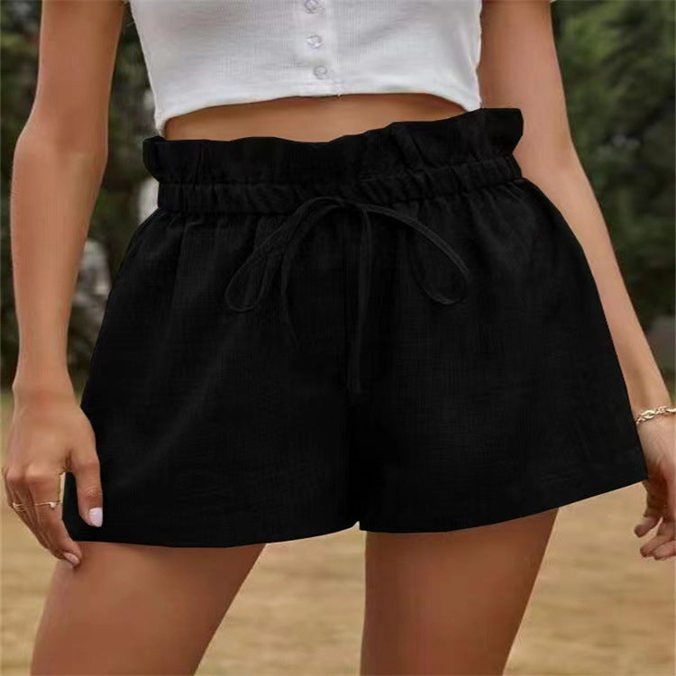 Haven Wide-Leg Shorts – Lace-Up Waist - Sharpline Insights, LLC