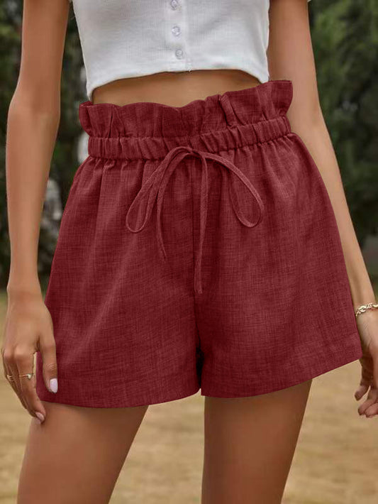 Haven Wide-Leg Shorts – Lace-Up Waist - Sharpline Insights, LLC
