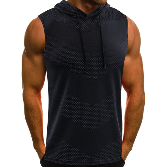 Men's Hooded Sleeveless Tank Top - Breathable Loose-Fit Vest for Basketball, Running, Fitness, and Casual Wear | Lightweight & Versatile Workout Shirt