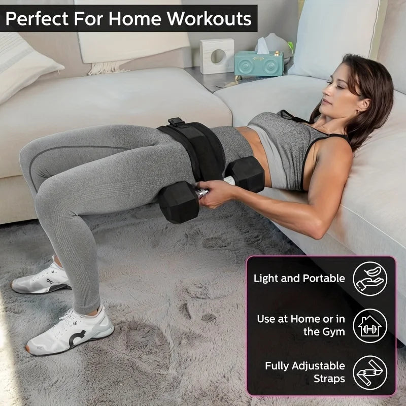 Weight-Bearing Belt Weighted Waist Trainer Belt - Adjustable Resistance Ergonomic Design Workout Hip Thrust Hip Training Belt