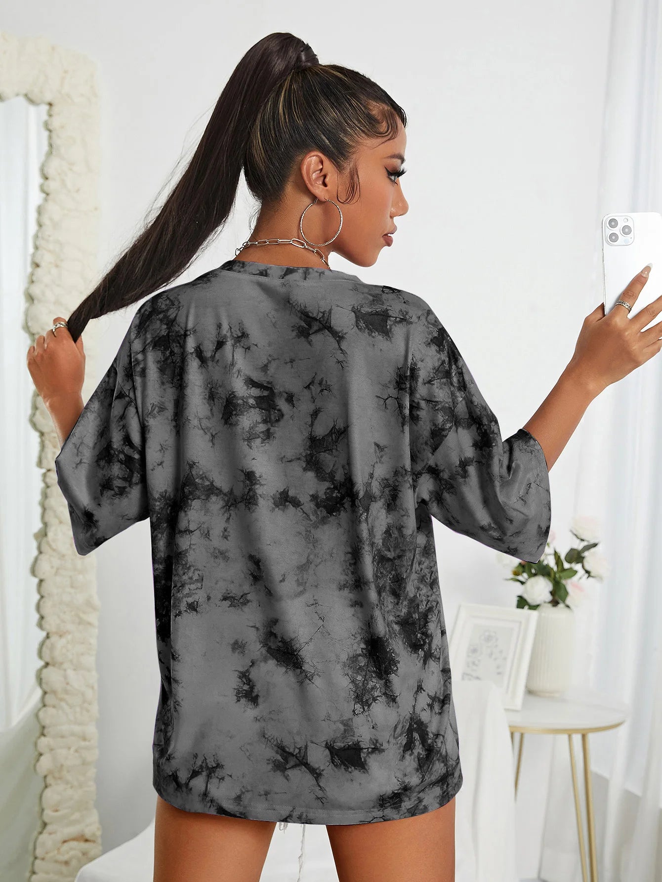 Women's Tie-Dye Round Neck T-Shirt - Spring & Summer Casual Short-Sleeve Top