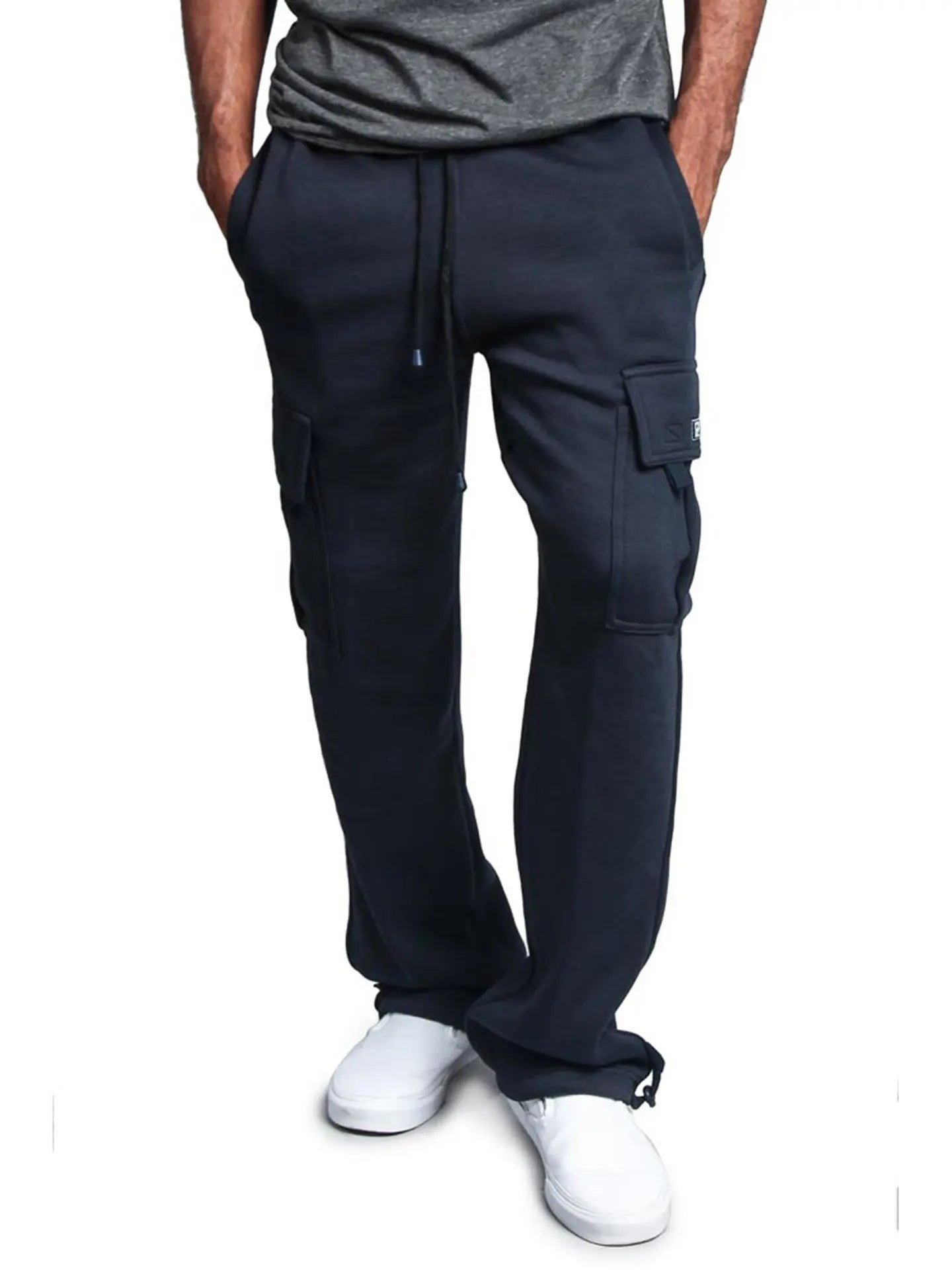 Cargo Jogger Pants Autumn Hip Hop Street Wear Loose Trousers Multi Pocket Solid Color Overalls GYM Sports Wear