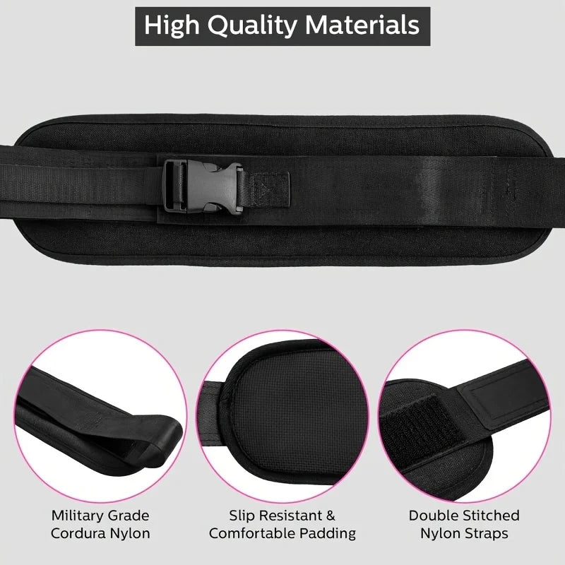 Weight-Bearing Belt Weighted Waist Trainer Belt - Adjustable Resistance Ergonomic Design Workout Hip Thrust Hip Training Belt