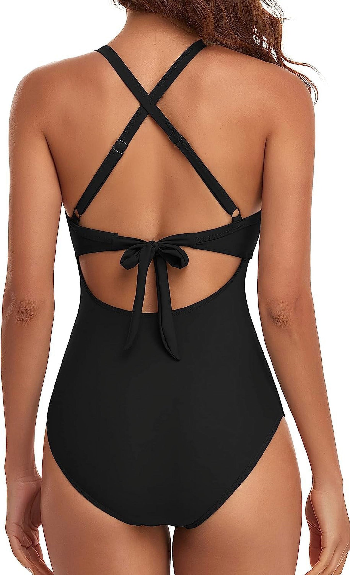 Elegance Cutout One-Piece – Tummy Control Wrap Swimsuit