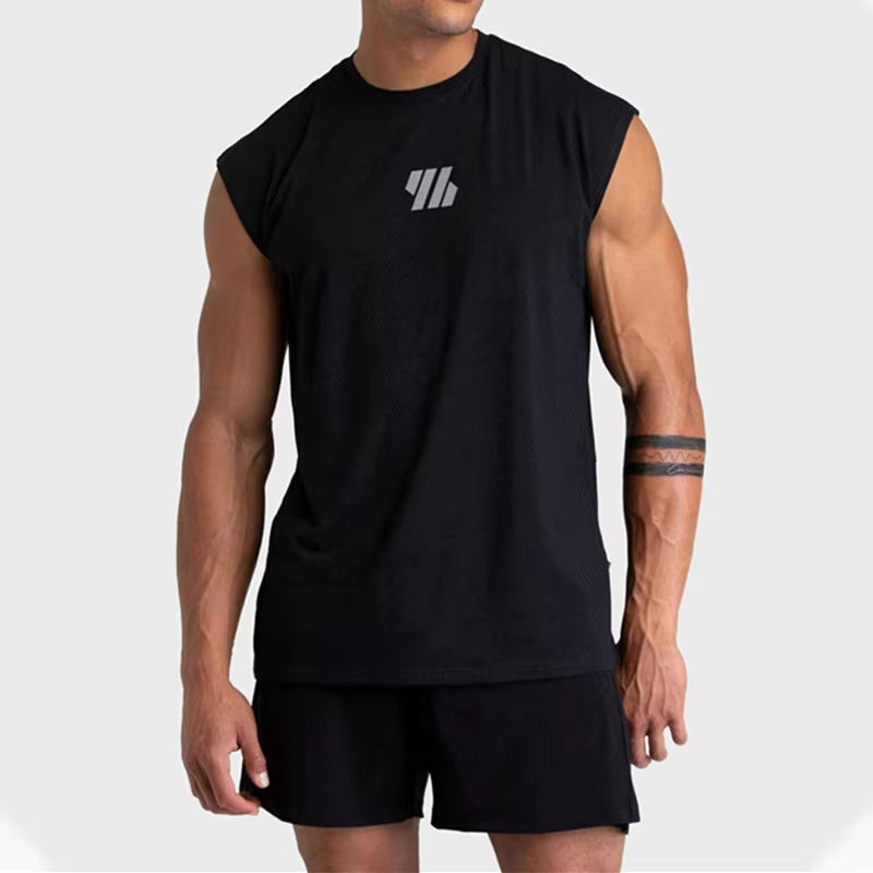 Sleeveless Sports Tank Top Quick-Drying Mesh Fitness Running