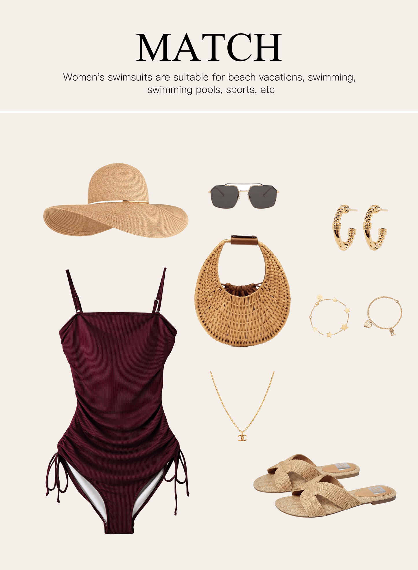 Corset Ribbed Maillot – Drawstring Waist One-Piece