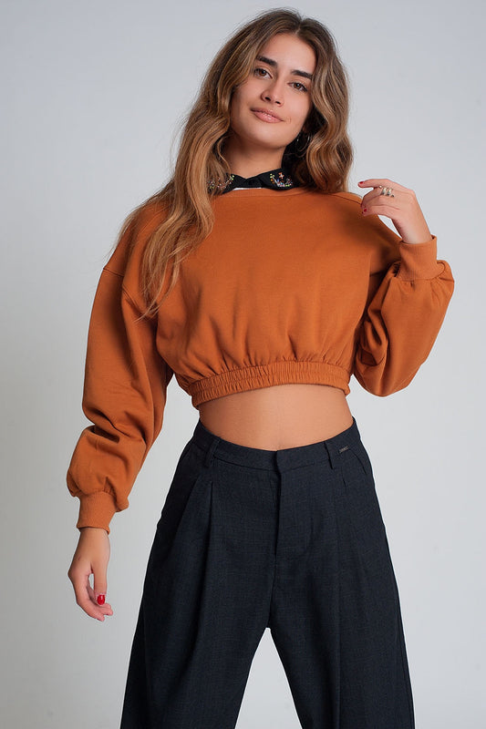 Oversized Cropped Sweatshirt