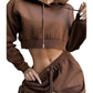 Women 2 Piece Set Casual Sport Outfits Tracksuit Hoodies Sweatshirt+Sweatpants Jogger Pants