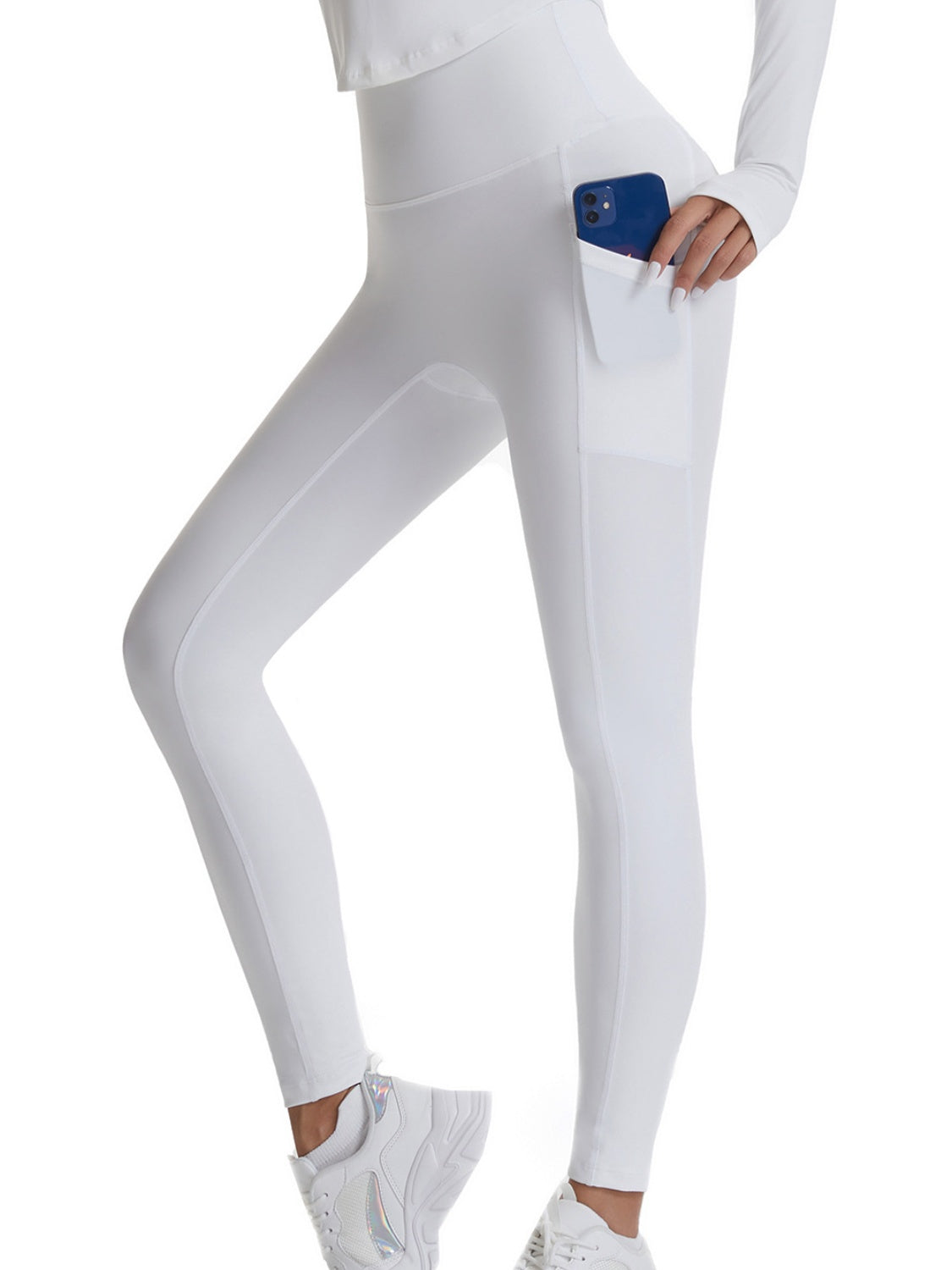 Pocketed High Waist Active Pants - Sharpline Insights, LLC