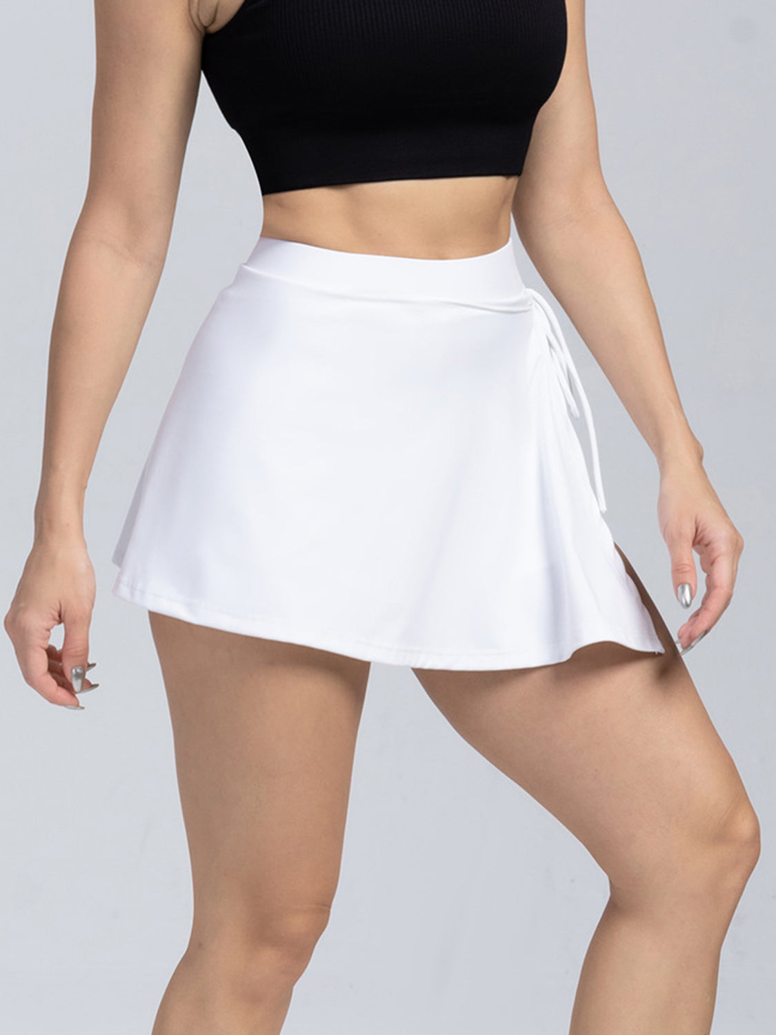 Tied High Waist Active Shorts - Sharpline Insights, LLC