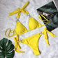 High-End Bright Crystal Lace-Up Bikini - Sharpline Insights