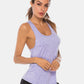 Full Size Scoop Neck Wide Strap Active Tank