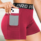 Elastic Waist Active Shorts with Pockets