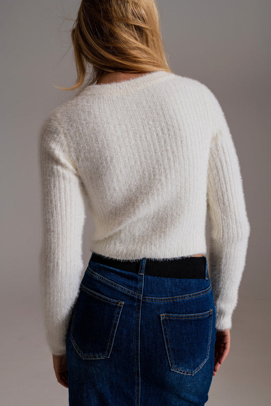 Ribbed Cropped Sweater