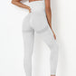 Crisscross Wide Strap Active Jumpsuit