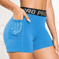 Elastic Waist Active Shorts with Pockets