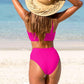 Womens Crop Top High Waisted Swimsuit Sport High Cut Bikini Set Two Piece Bandeau Bathing Suits