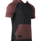 Short Sleeve Hoodie Black / Maroon