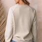 Textured Raglan Sleeve Pullover Sweatshirt