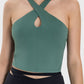 Crisscross Grecian Neck Active Cami