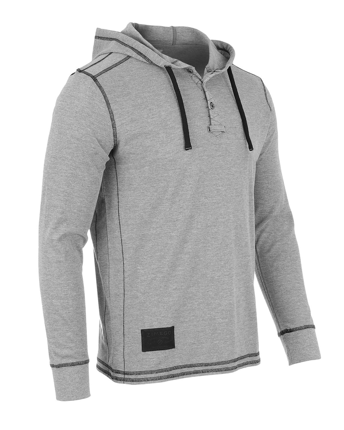 Thermal Long Sleeve Lightweight Fashion Hooded Henley