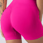 High Waist Wide Waistband Active Shorts