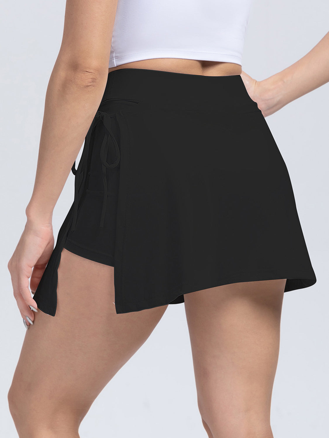 Tied High Waist Active Shorts - Sharpline Insights, LLC