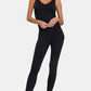 Zenana Ribbed Bra Padded Sports Seamless Jumpsuit