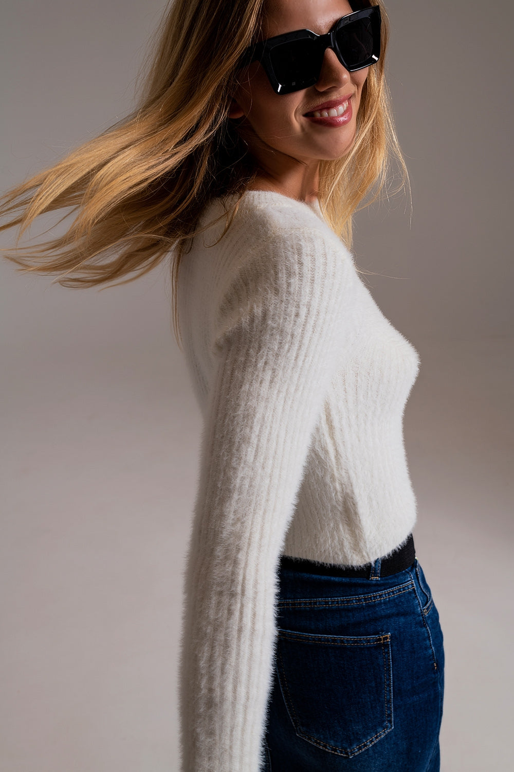 Ribbed Cropped Sweater