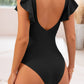 Cutout Flounce Sleeve One-Piece Swimwear - Sharpline Insights, LLC