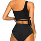 Eclipse One-Shoulder Swim Set – Sleek High-Cut Bikini