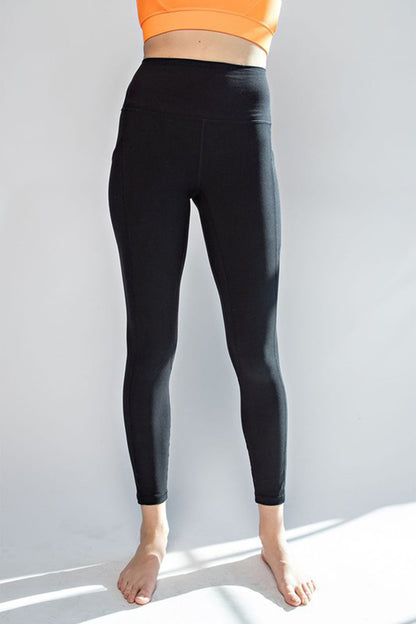 Faith Apparel High Waist Wide Waistband Leggings - Sharpline Insights, LLC