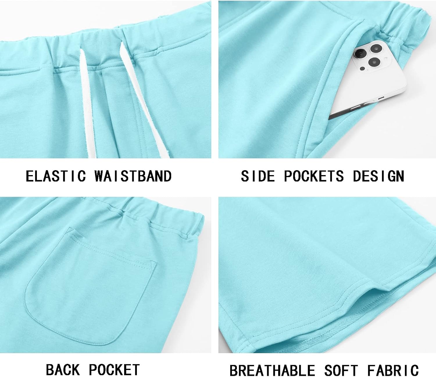 Men's Casual Elastic Jogger Shorts - Gym Active Shorts with Pockets for Comfort & Style