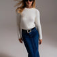 Ribbed Cropped Sweater