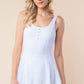 White Birch Sleeveless Performance Knit Swim Dress - Sharpline Insights, LLC