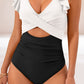 Cutout Flounce Sleeve One-Piece Swimwear - Sharpline Insights, LLC