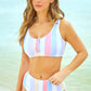 Scoop Neck Button-Down Color Block Swim Set - Sharpline Insights, LLC