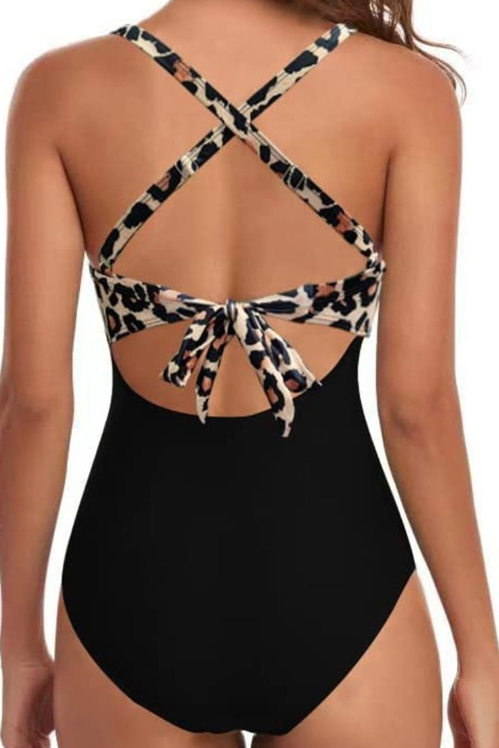 Tied Crisscross Cutout One-Piece Swimwear - Sharpline Insights, LLC