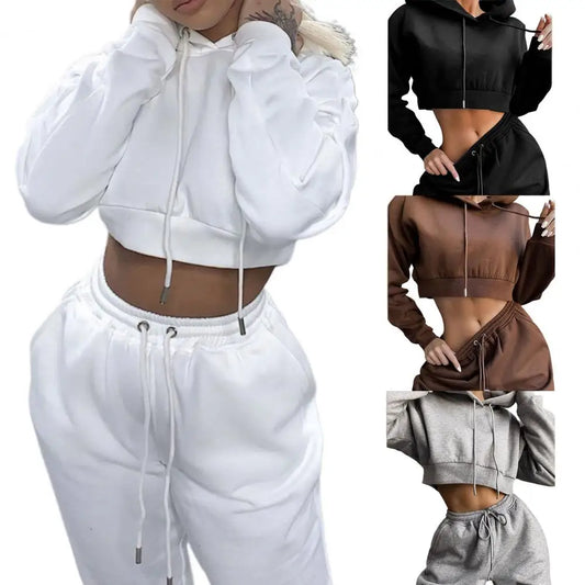 Women 2 Piece Set Casual Sport Outfits Tracksuit Hoodies Sweatshirt+Sweatpants Jogger Pants
