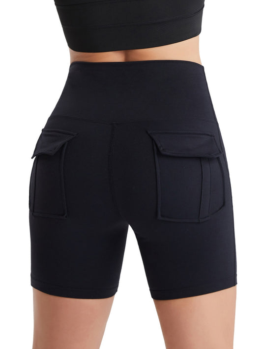 Pocketed High Waist Active Shorts - Sharpline Insights, LLC