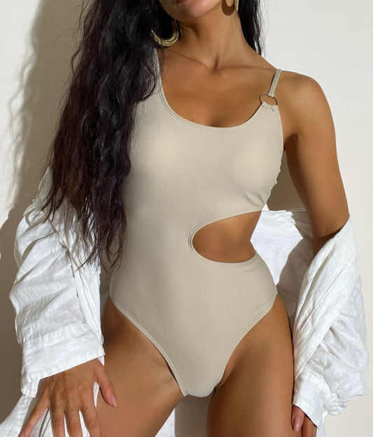 One Piece Swimsuit Women Sexy Hollow Out Cutout Solid Color Tight Swimsuit Swimsuit - Sharpline Insights