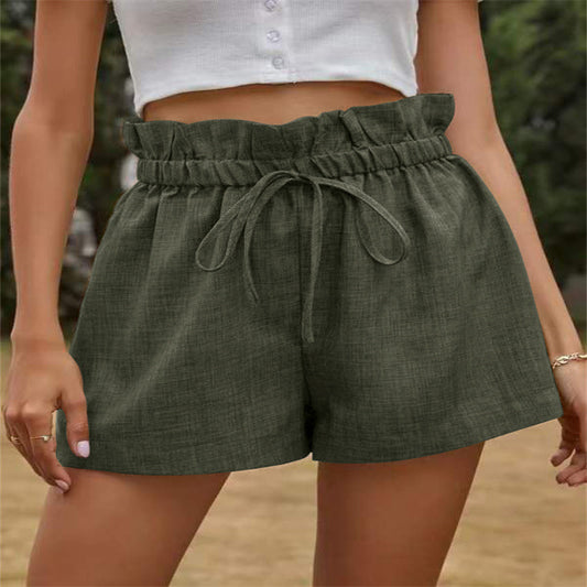 Haven Wide-Leg Shorts – Lace-Up Waist - Sharpline Insights, LLC