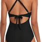 Elegance Cutout One-Piece – Tummy Control Wrap Swimsuit