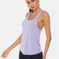 Full Size Scoop Neck Wide Strap Active Tank