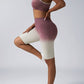 Women's 2-Piece Workout Sets - Seamless Crop Tank & High-Waist Shorts or Sport Bra & Yoga Leggings