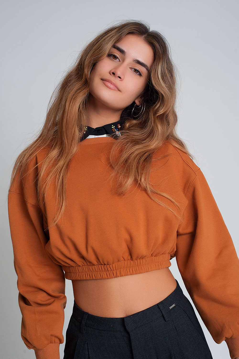 Oversized Cropped Sweatshirt