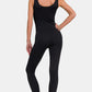 Zenana Ribbed Bra Padded Sports Seamless Jumpsuit